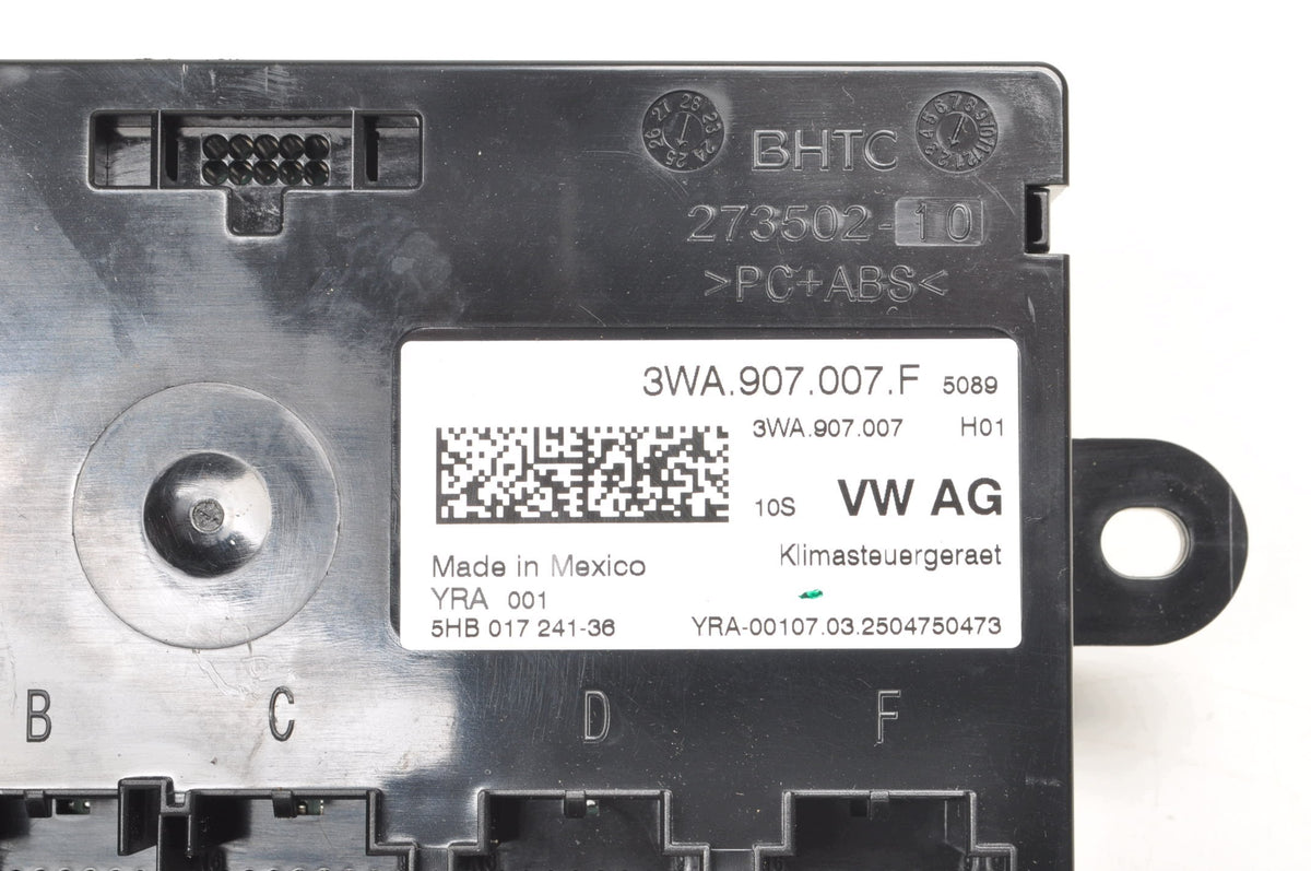 AIR CONDITIONING CONTROLLER VOLKSWAGEN GOLF VIII 3WA907007F 2025