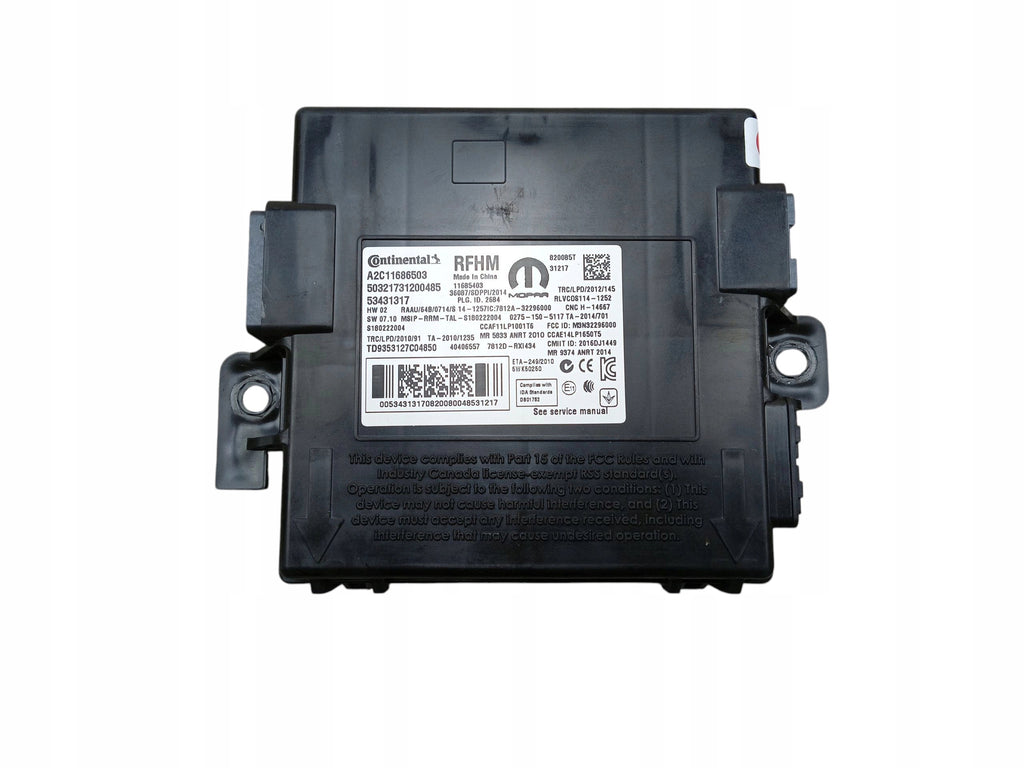 AIR CONDITIONING MODULE JEEP COMPASS II (2017-2020) 53431317 A2C11686503