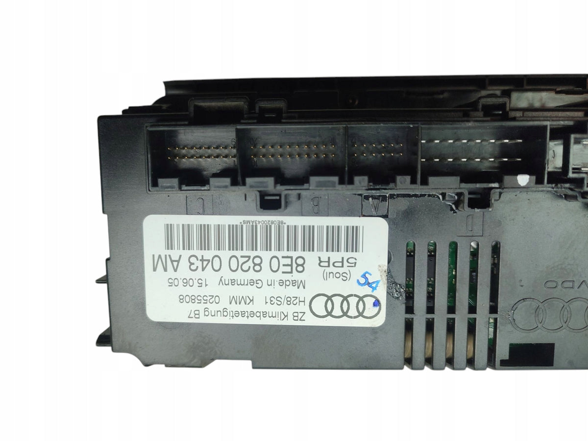 AIR CONDITIONING PANEL AUDI A4 B7 (2004-2008) 8E0820043AM