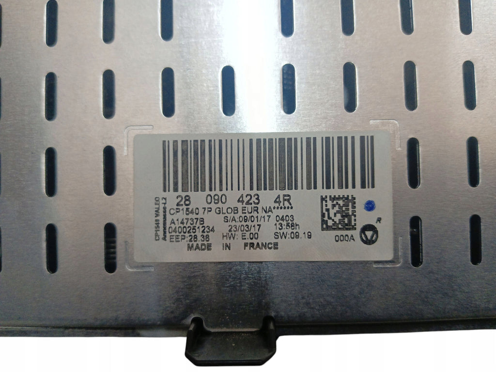 AIR CONDITIONING RADIO PANEL DISPLAY RENAULT TALISMAN 280904234R