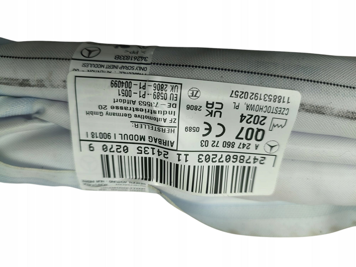 AIR CURTAIN RIGHT MERCEDES EQA H243 H247 W246 A247 A2478607203