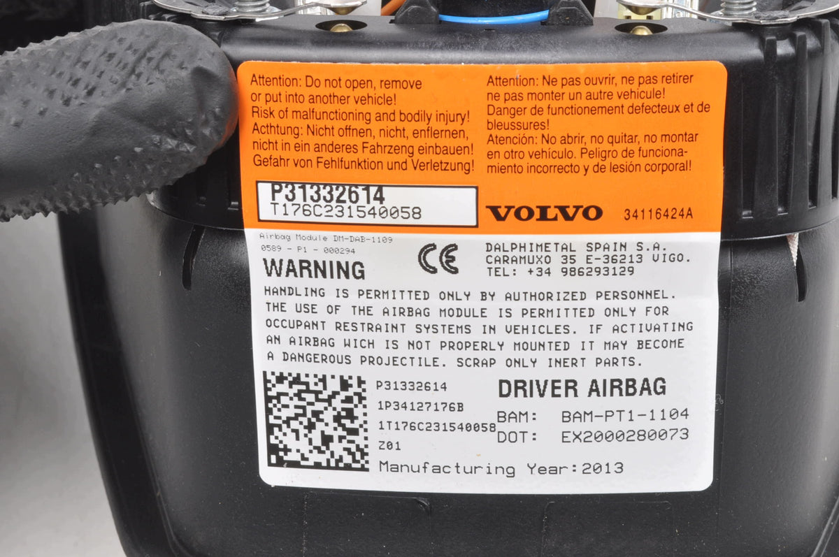 AIRBAG DRIVER AIRBAG VOLVO V40 II 31332614