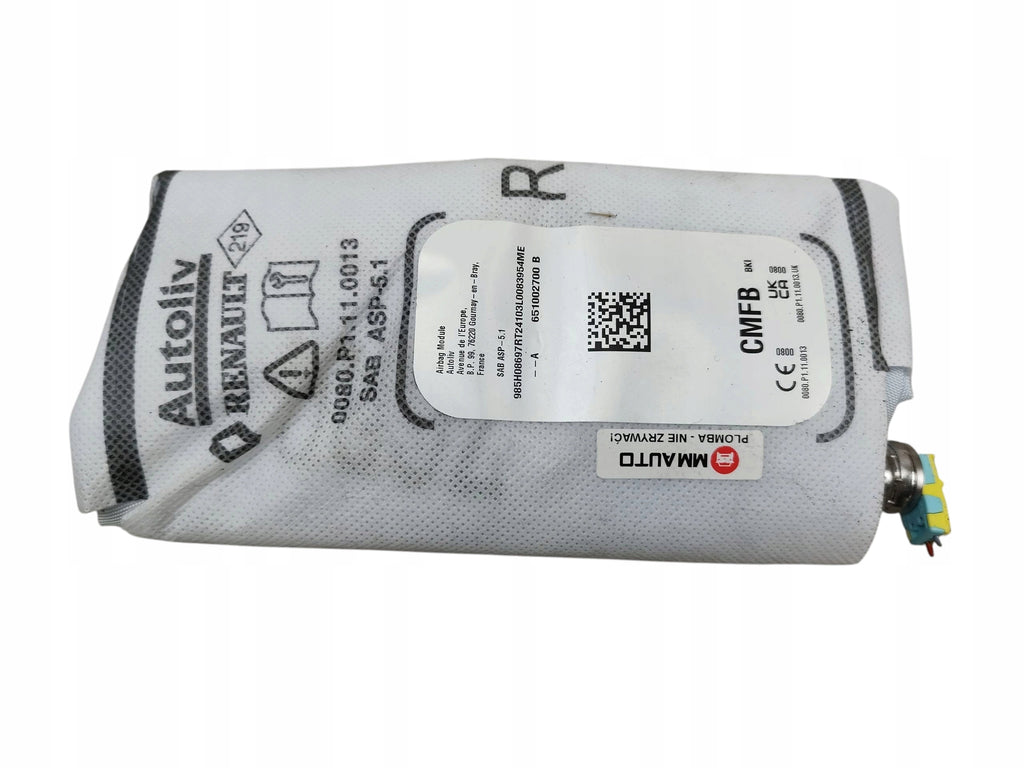 AIRBAG SEAT RIGHT RENAULT CAPTUR II (2019-2024) 651002700B