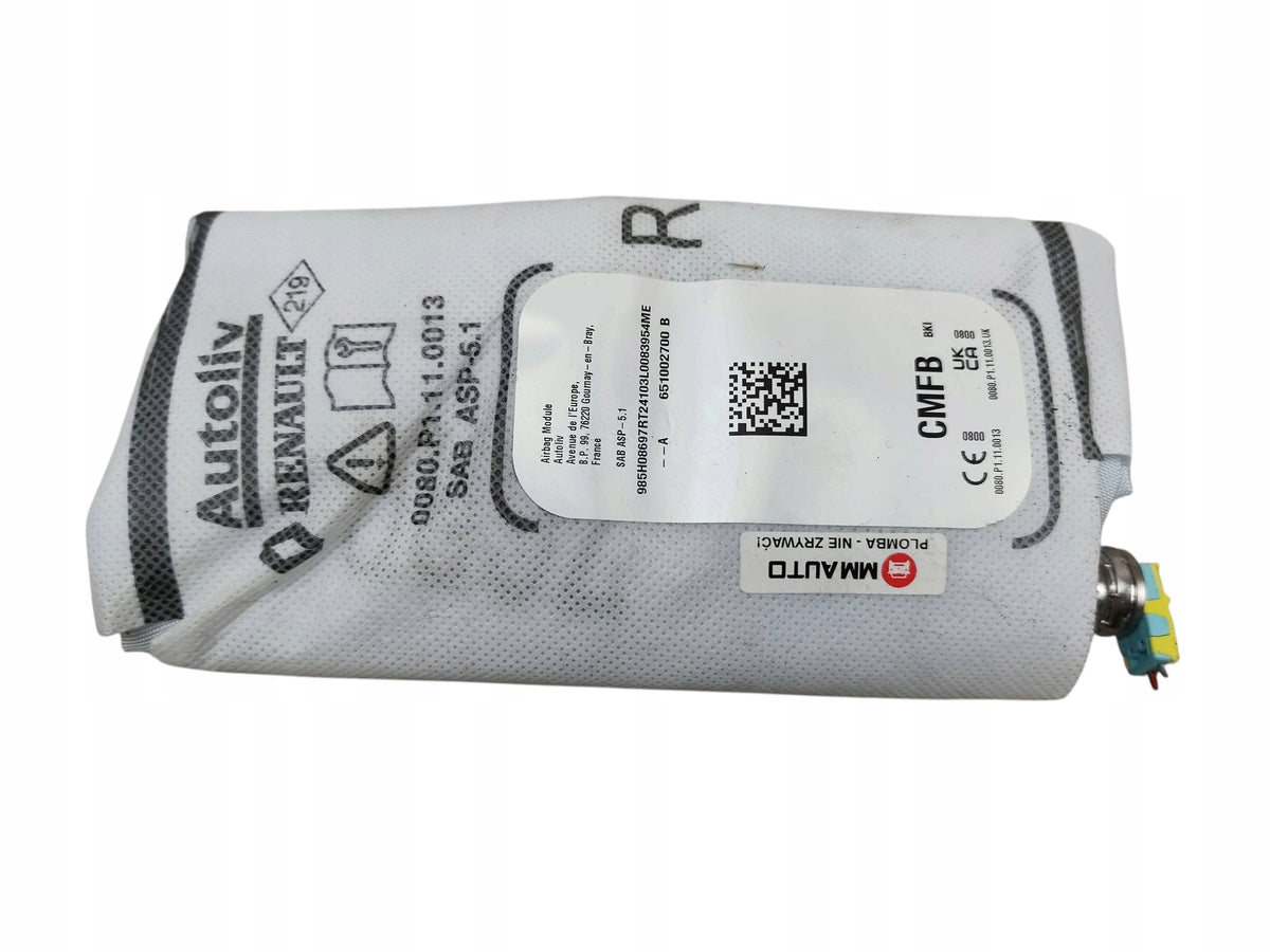 AIRBAG SEAT RIGHT RENAULT CAPTUR II (2019-2024) 651002700B