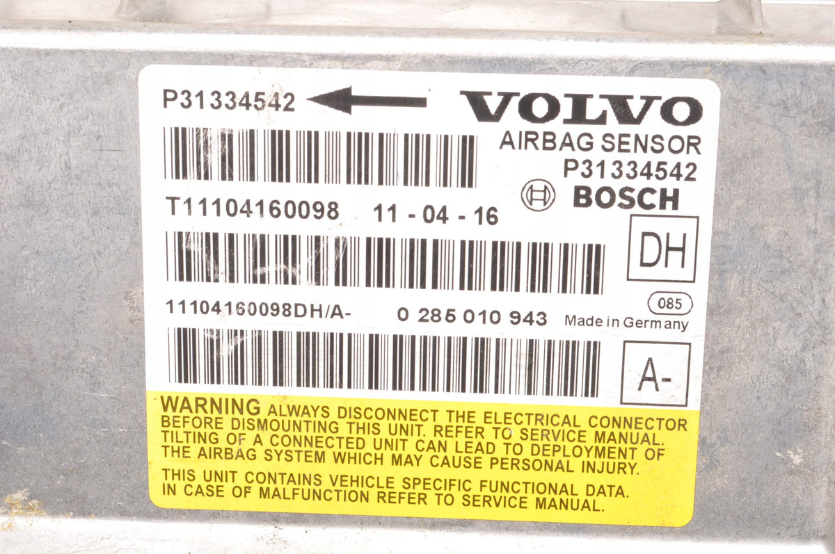 AIRBAG SENSOR VOLVO S60 II V60 31334542