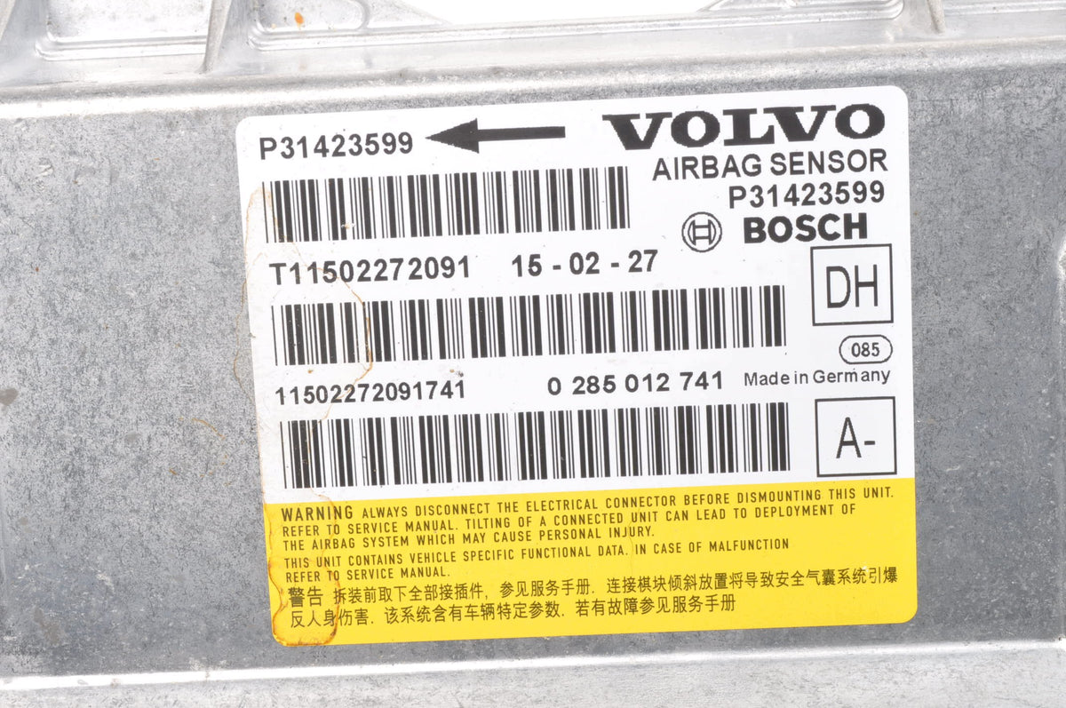 AIRBAG SENSOR VOLVO XC60 AND 31423599 SHOT