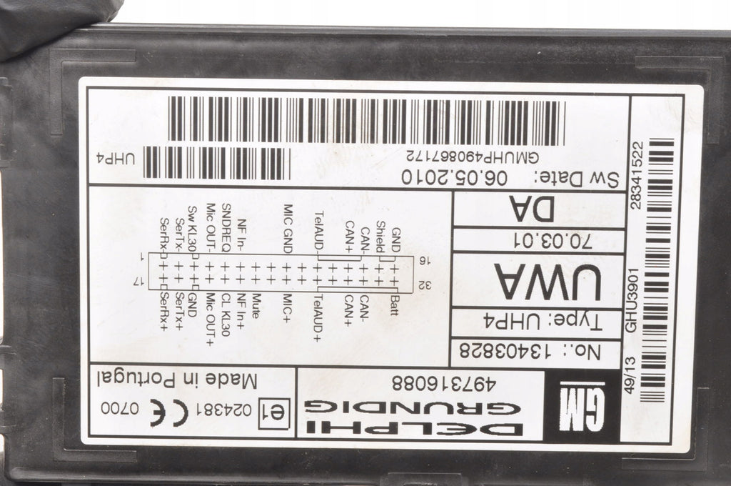 ANTARA ZAFIRA B ASTRA H CORSA D MODULE BLUETOOTH LIFT 13403828