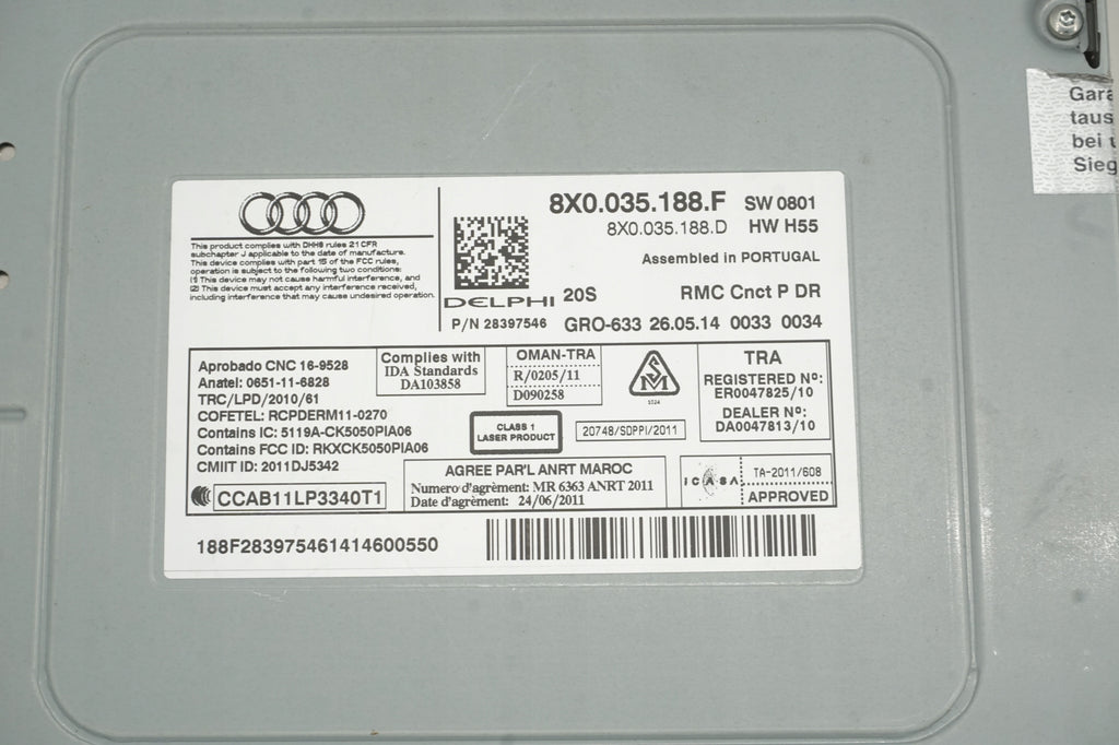 AUDI A1 8X 14R RADIO CD MULTIMEDIA 8X0035188F