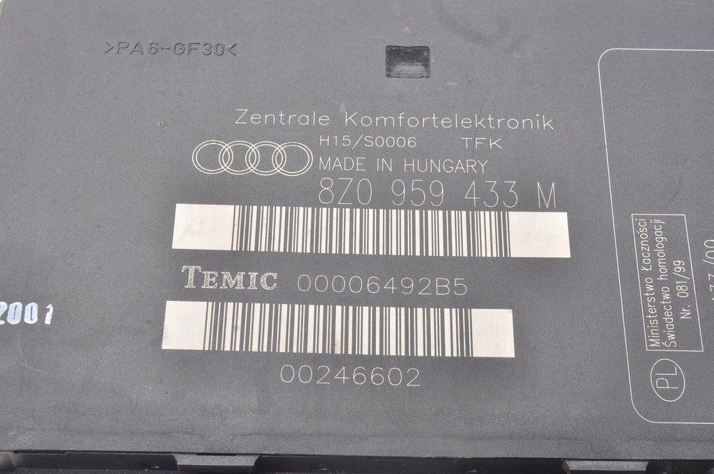 AUDI A2 COMFORT MODULE 8Z0959433M