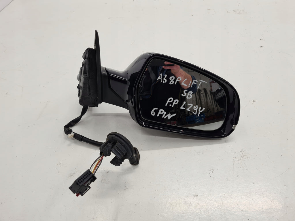 AUDI A3 8P LIFT 5D MIRROR RIGHT 6PIN LZ9Y ENGLISH
