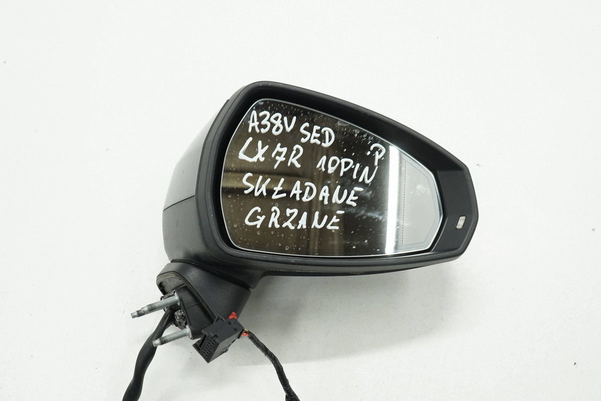 AUDI A3 8V SEDAN 16R MIRROR RIGHT 10PIN HEATED FOLDING LX7R ENGLISH