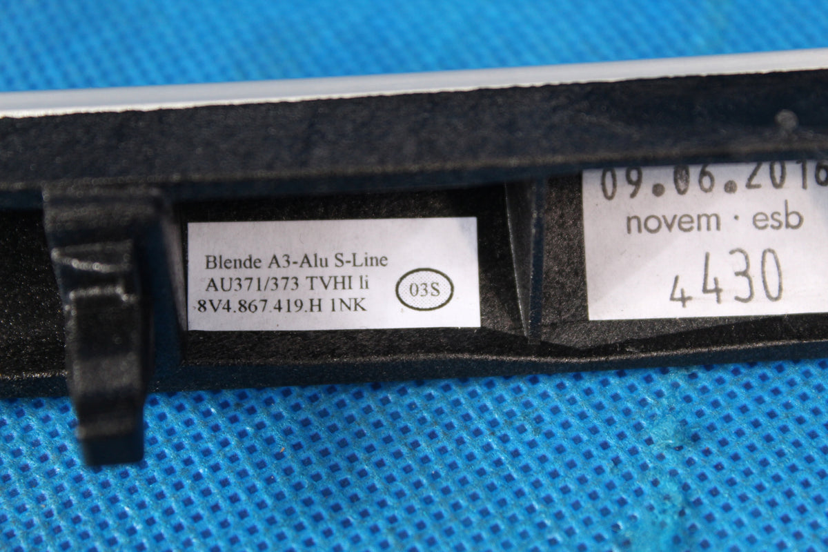 AUDI A3 SEDAN 8V UPHOLSTERY DECOR REAR LEFT 16R 8V4867419H