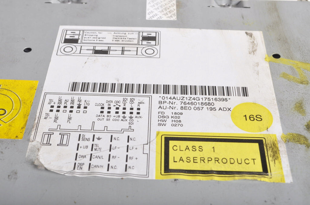 AUDI A4 B6 RADIO SYMPHONY 8E0057195