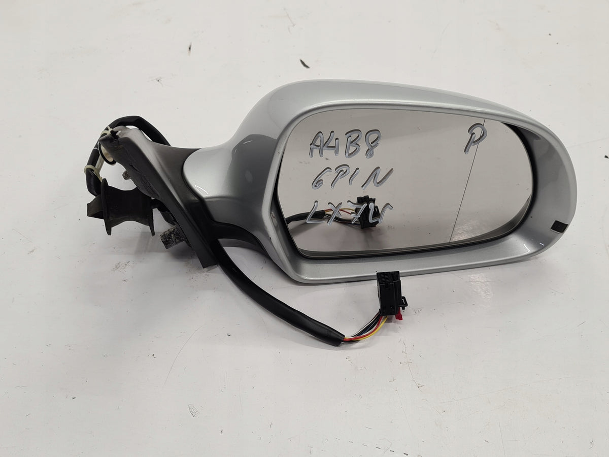 AUDI A4 B8 08R MIRROR RIGHT 6PIN LX7W
