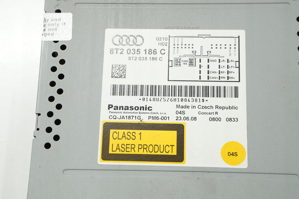 AUDI A4 B8 08R RADIO CD CONCERT ENGLISH UK 8T2035186C