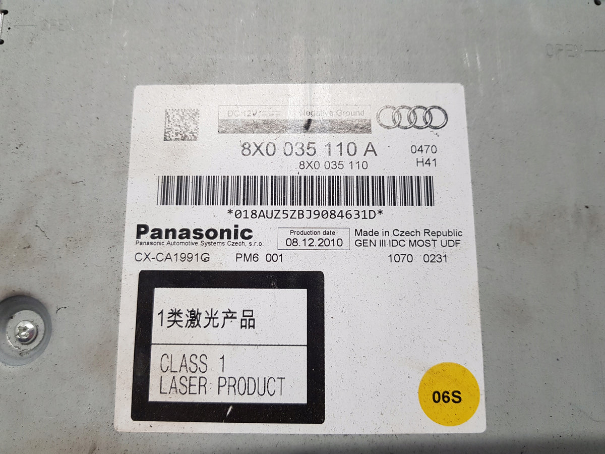 AUDI A4 B8 A5 8T CHANGER CD CHANGER 8X0035110A