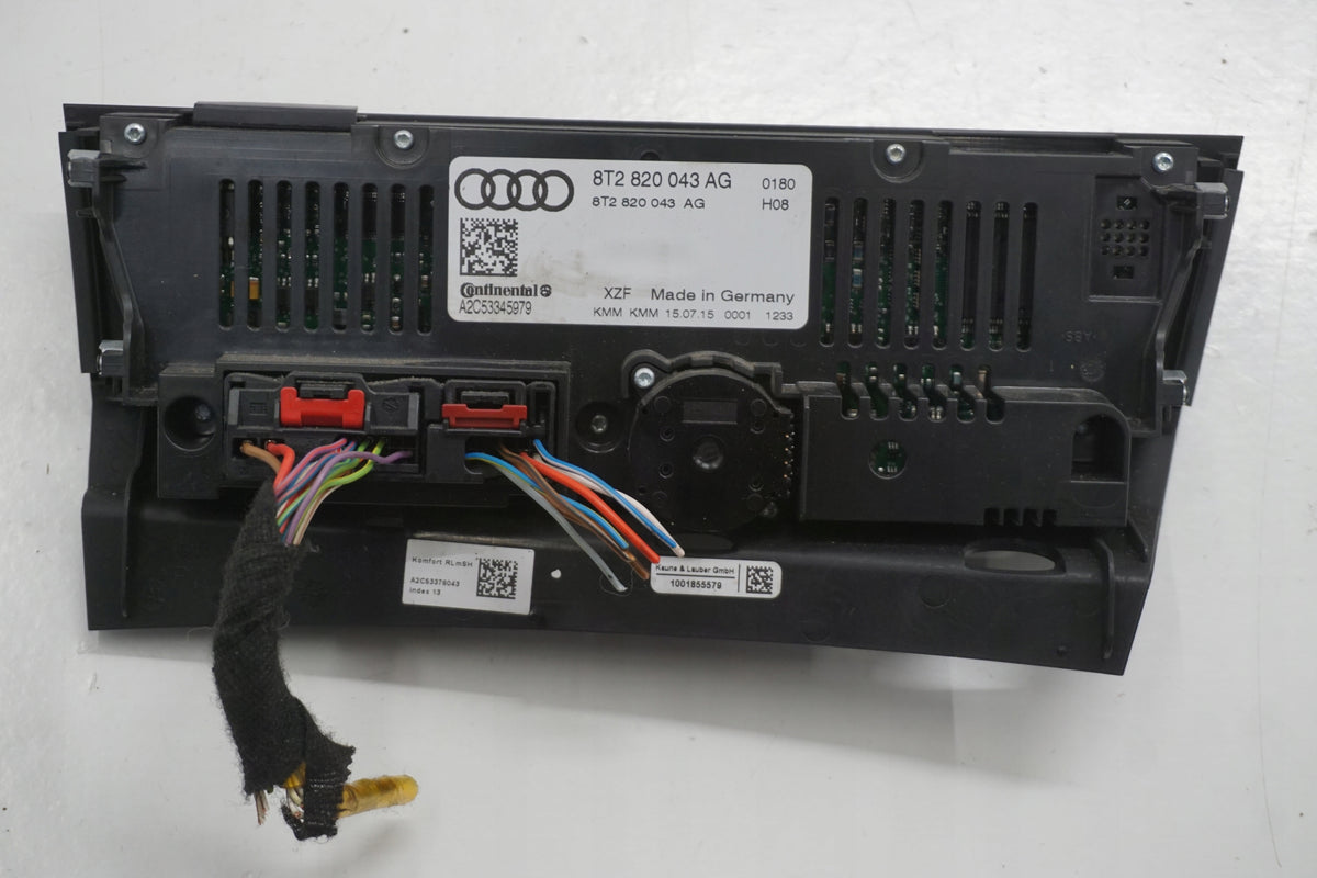 AUDI A4 B8 AIR CONDITIONING PANEL 8T2820043AG ENGLISH