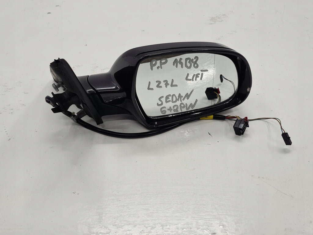 AUDI A4 B8 LIFT MIRROR RIGHT 6+2PIN LZ7L ENGLISH