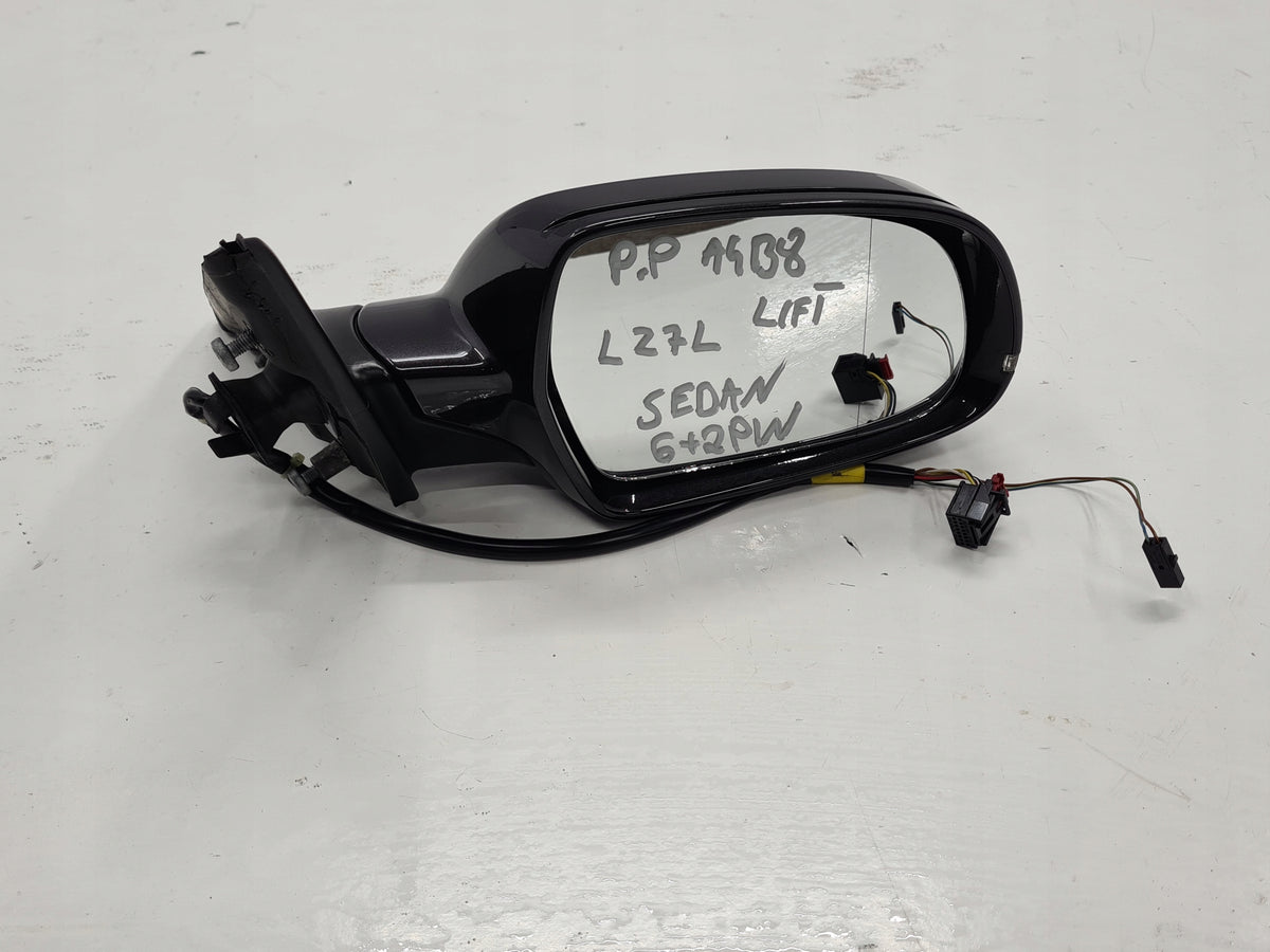 AUDI A4 B8 LIFT MIRROR RIGHT 6+2PIN LZ7L ENGLISH