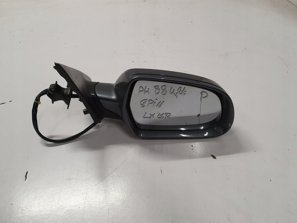 AUDI A4 B8 LIFT MIRROR RIGHT 8PIN LX7R ENGLISH