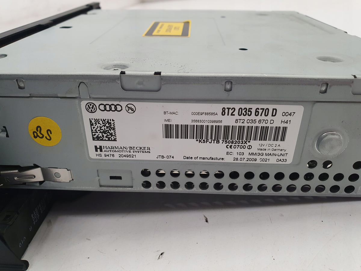 AUDI A4 B8 READER MMI NAVIGATION ANGLIK UK 8T2035670D