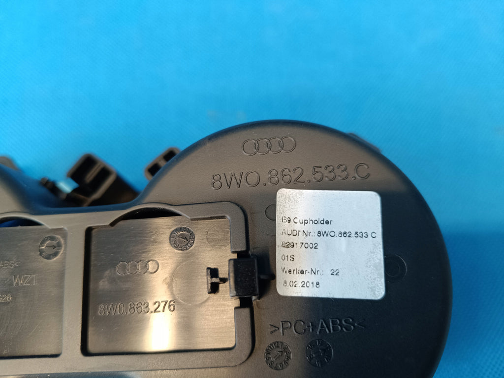 AUDI A4 B9 AVANT S-LINE 2018R CUPHOLDER CUP HOLDER 8IN0862533C