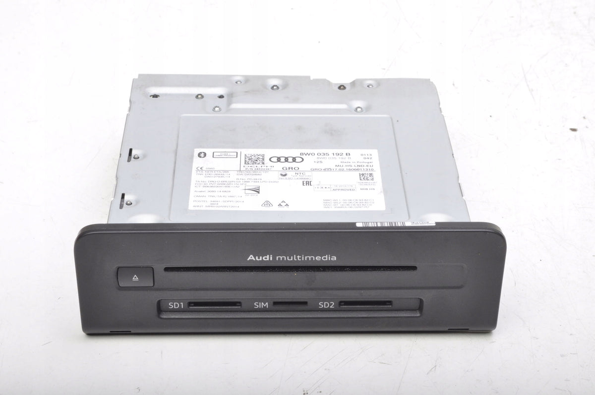 AUDI A4 B9 NAVIGATION PLATE READER 8W0035192B