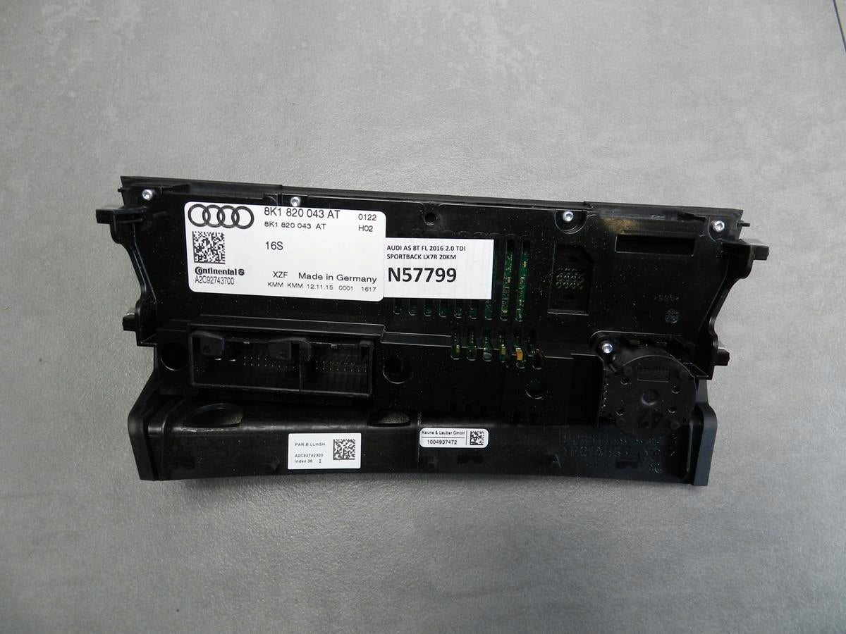 AUDI A5 8T AIR CONDITIONING PANEL 8K1820043T