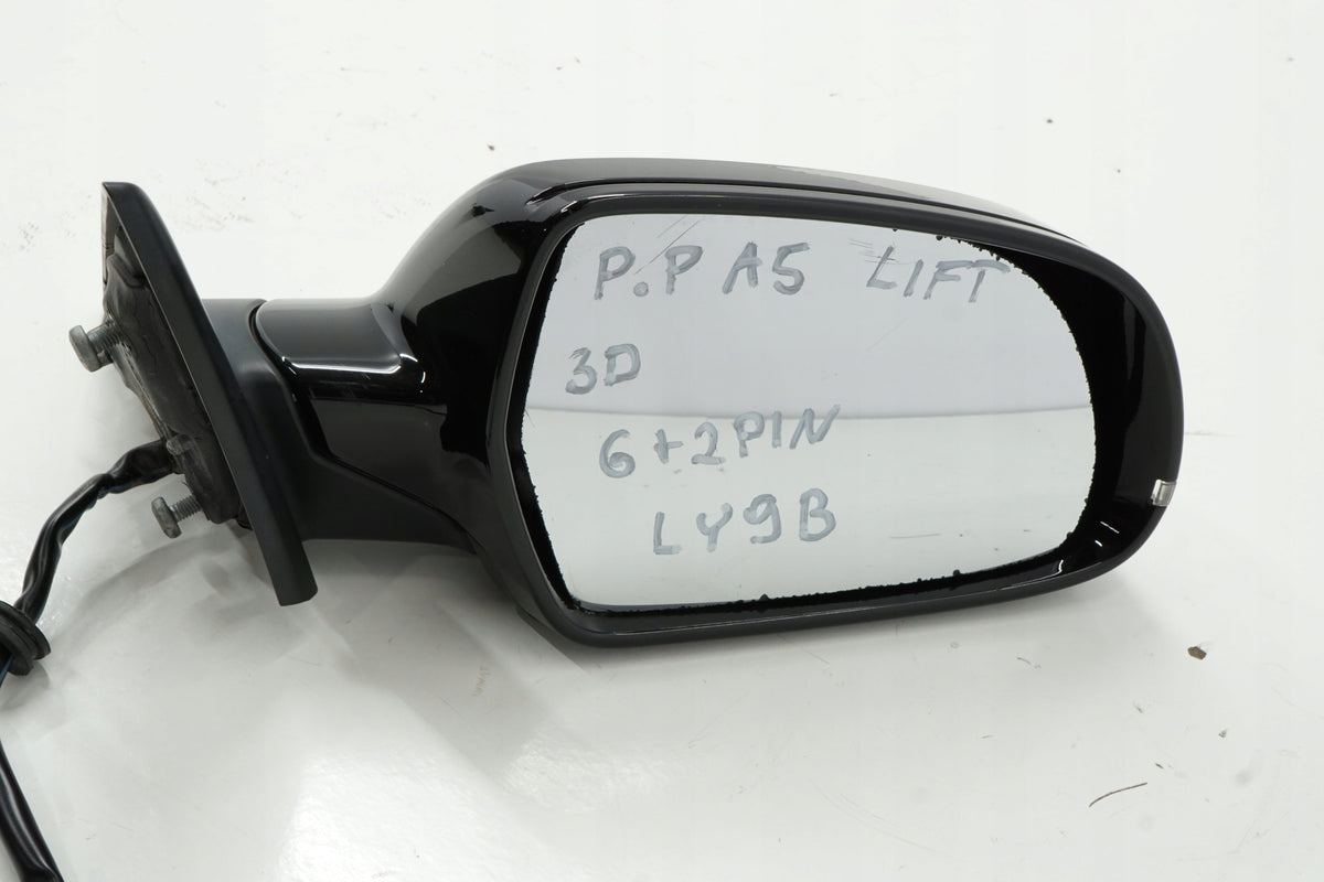 AUDI A5 8T COUPE 3D LIFT MIRROR RIGHT 8PIN LY9B ANGLIK UK