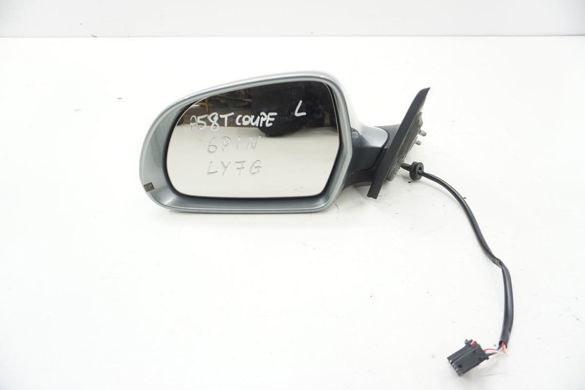 AUDI A5 8T COUPE MIRROR LEFT 6PIN LY7G ENGLISH