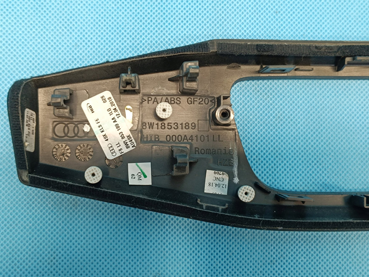 AUDI A5 F5 SPORTBACK 2.0 TDI 2018 R CONSOLE BOARD DECOR COVER 8IN1853189AA