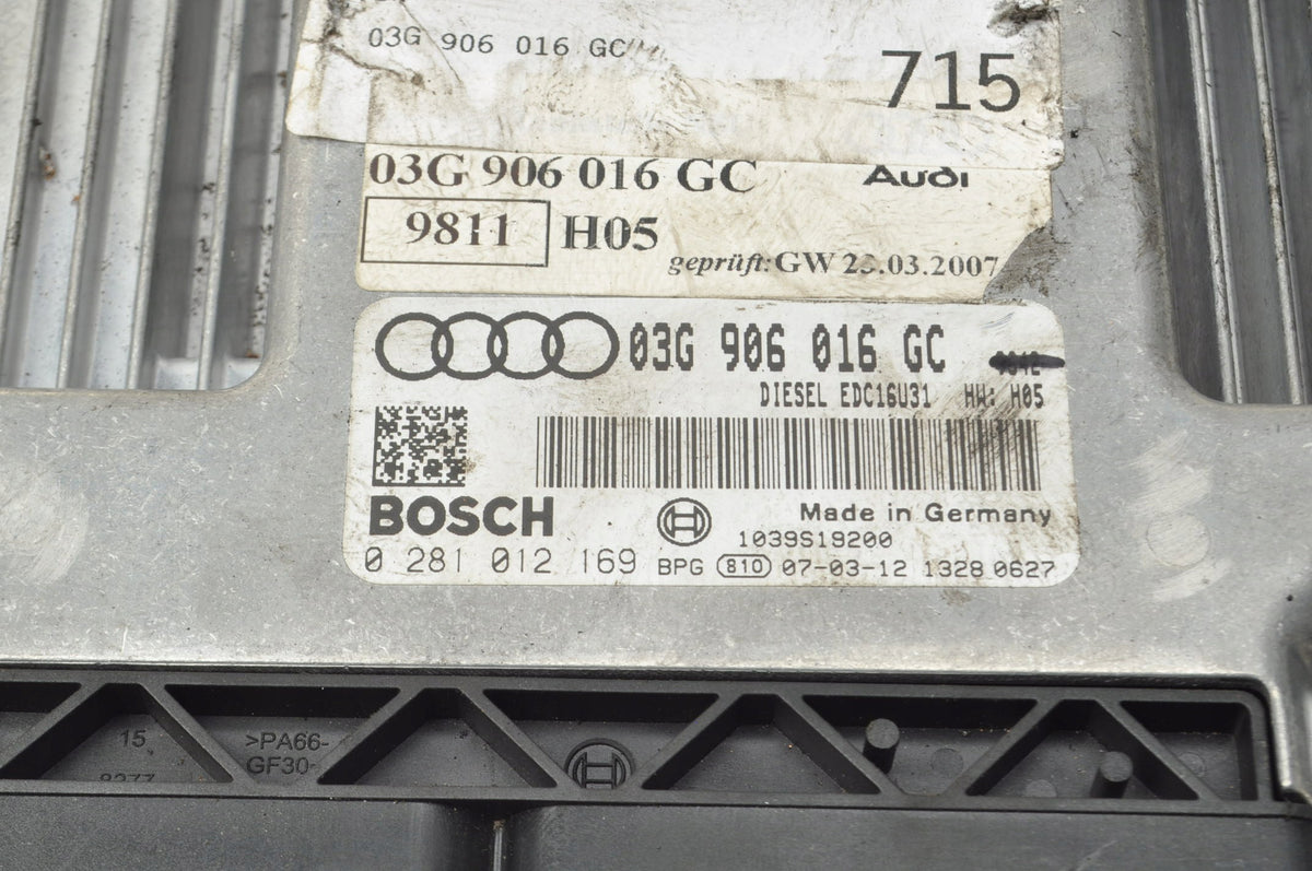AUDI A6 C6 2.0 TDI 140KM COMPUTER ENGINE DRIVER 03G906016GC