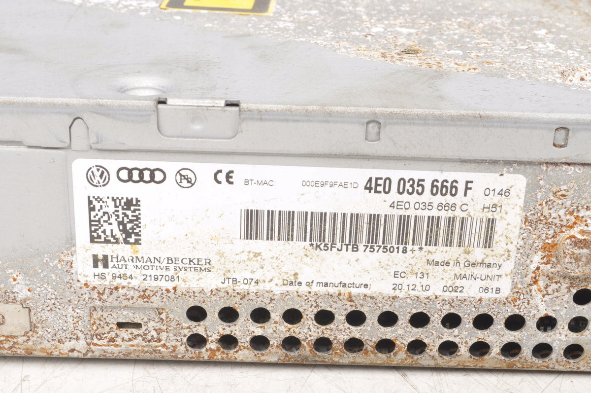 AUDI A6 C6 NAVIGATION PLATE READER 4E0035666F