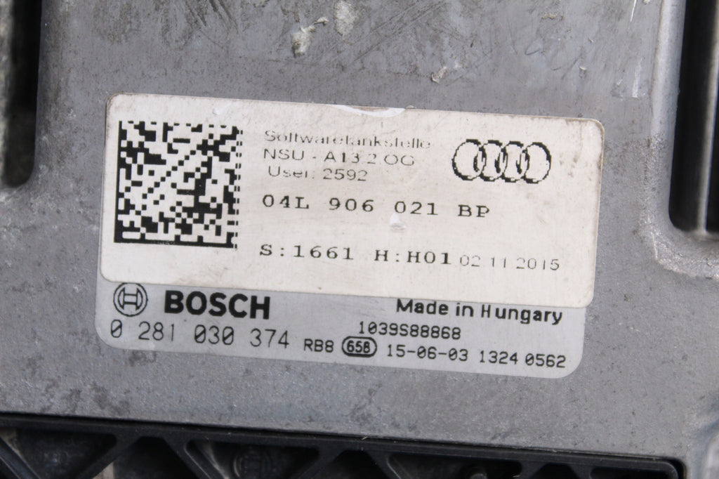 AUDI A6 C7 LIFT ENGINE COMPUTER 2.0 TDI LEGAL 04L906021BP 0281030374 2016R