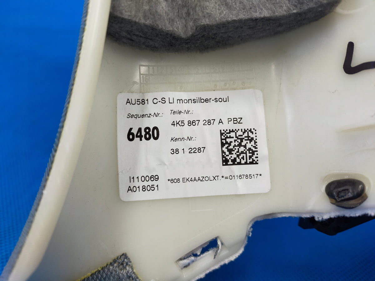 AUDI A6 C8 4K 2023R SEDAN S-LINE COVER PLATING POST C LEFT 4K5867287A
