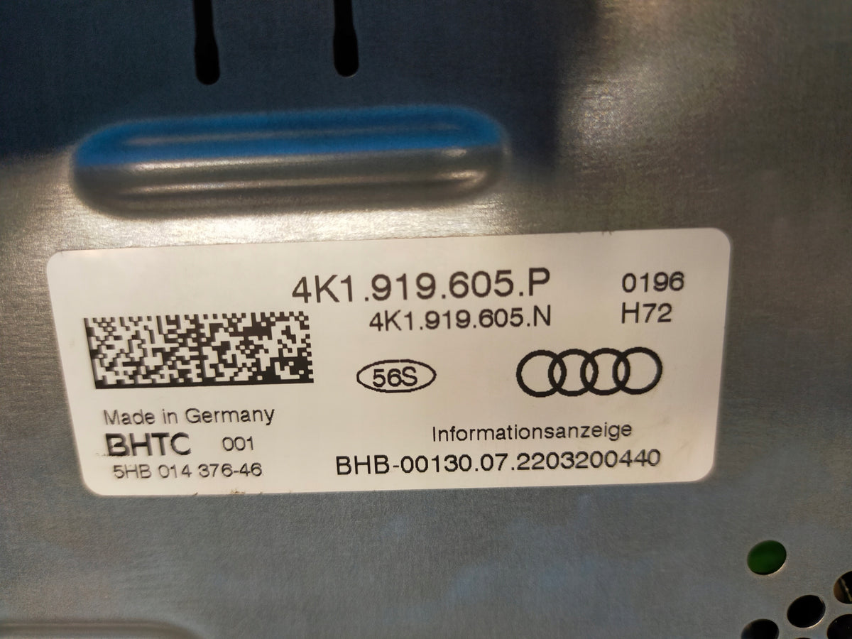 AUDI A6 C8 4K 2023R SEDAN SCREEN DISPLAY TOUCH LCD 4K1919605P