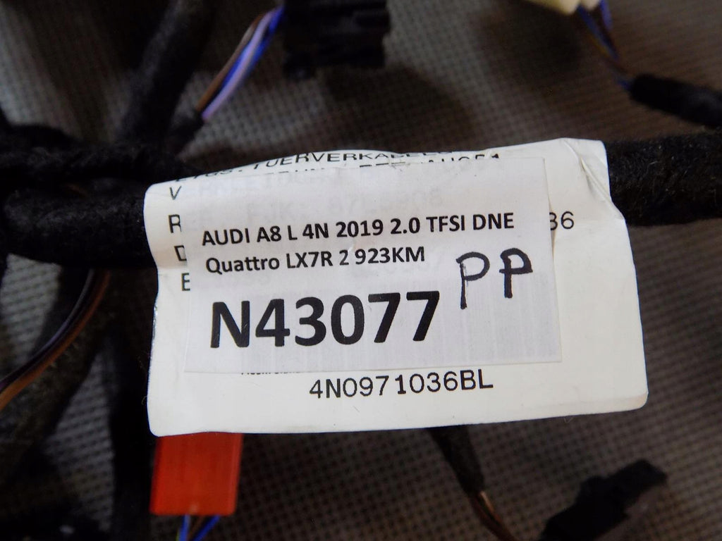 AUDI A8 4N D5 DOOR HARNESS RIGHT FRONT 4N0971036BL