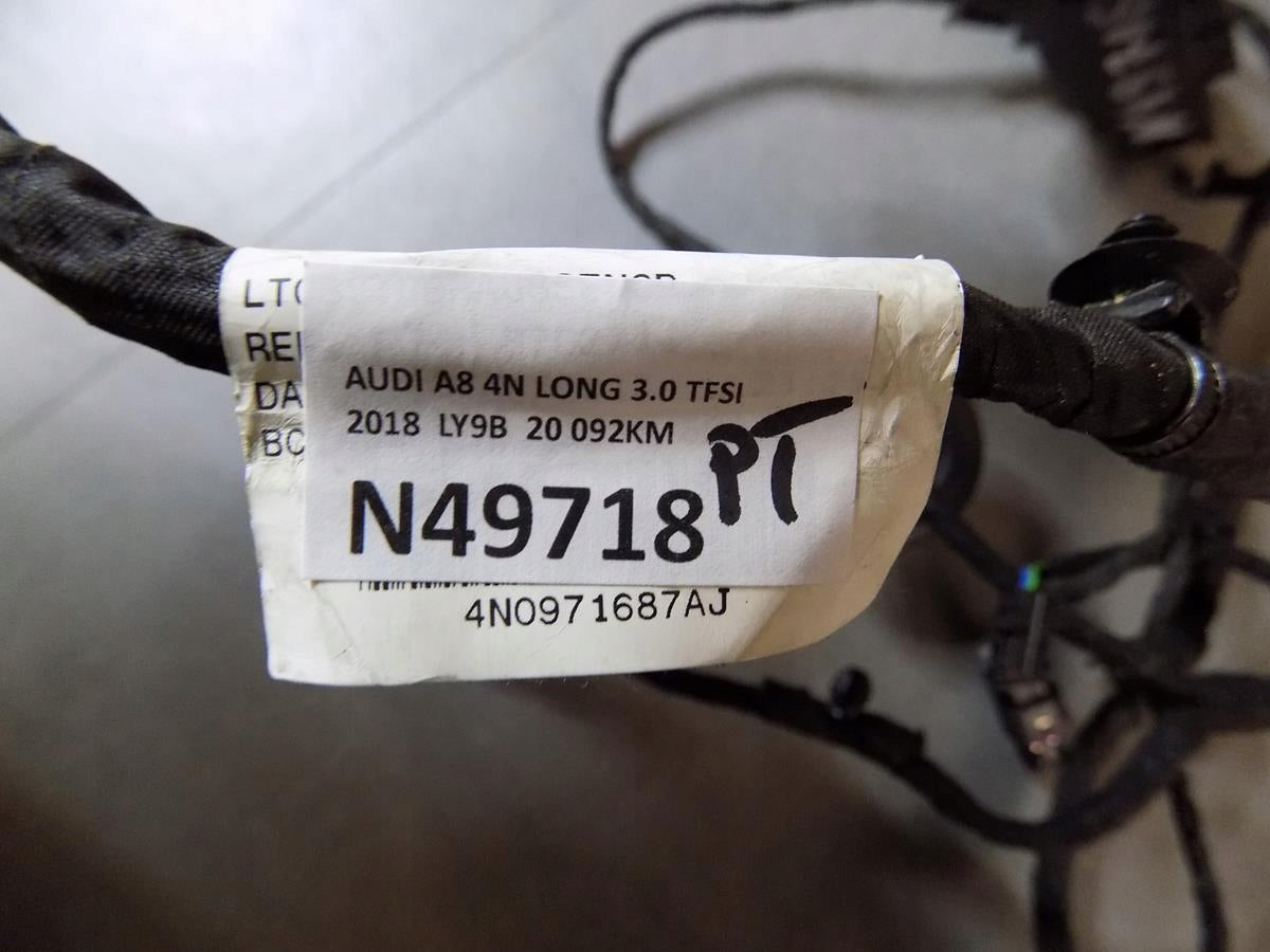 AUDI A8 4N DOOR HARNESS RIGHT REAR 4N0971687AJ