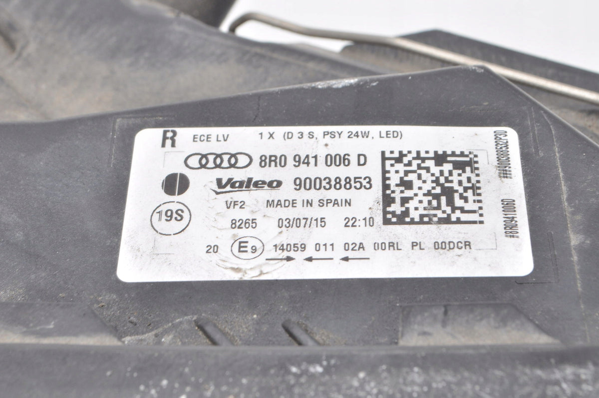 AUDI Q5 AND 8R LAMP RIGHT FRONT 8R0941006D English