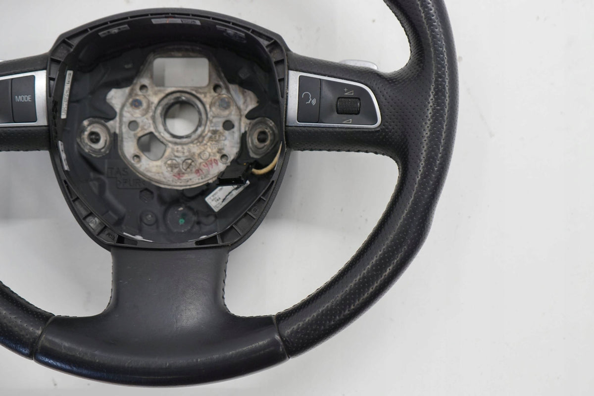AUDI Q7 4L 08R STEERING WHEEL LEATHER BLACK MULTI BLADES 4L0419091M
