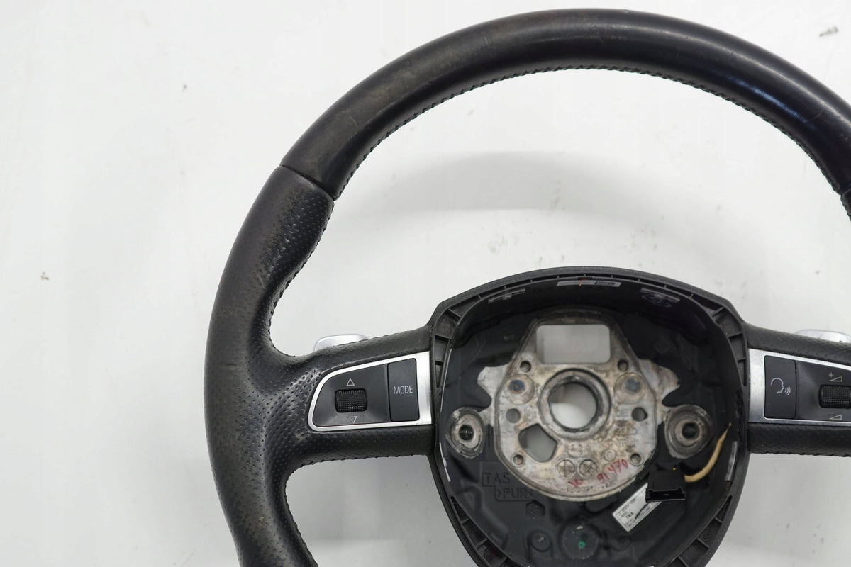 AUDI Q7 4L 08R STEERING WHEEL LEATHER BLACK MULTI BLADES 4L0419091M