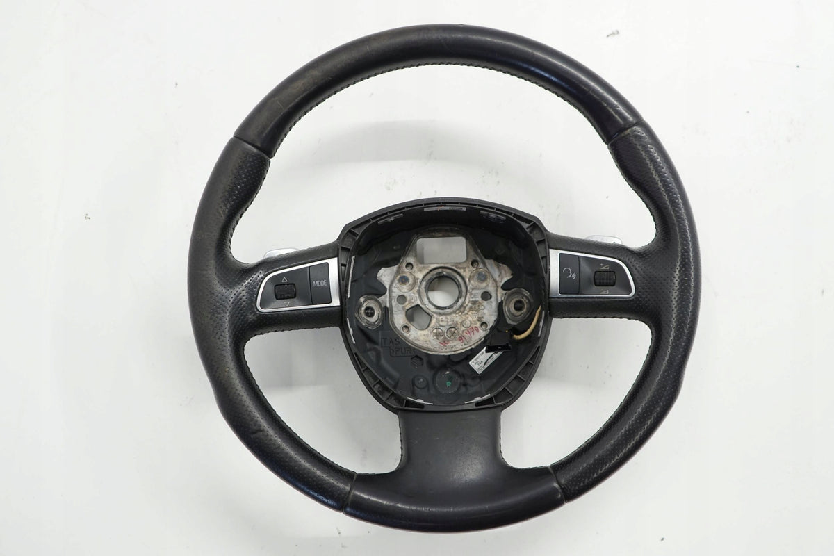 AUDI Q7 4L 08R STEERING WHEEL LEATHER BLACK MULTI BLADES 4L0419091M