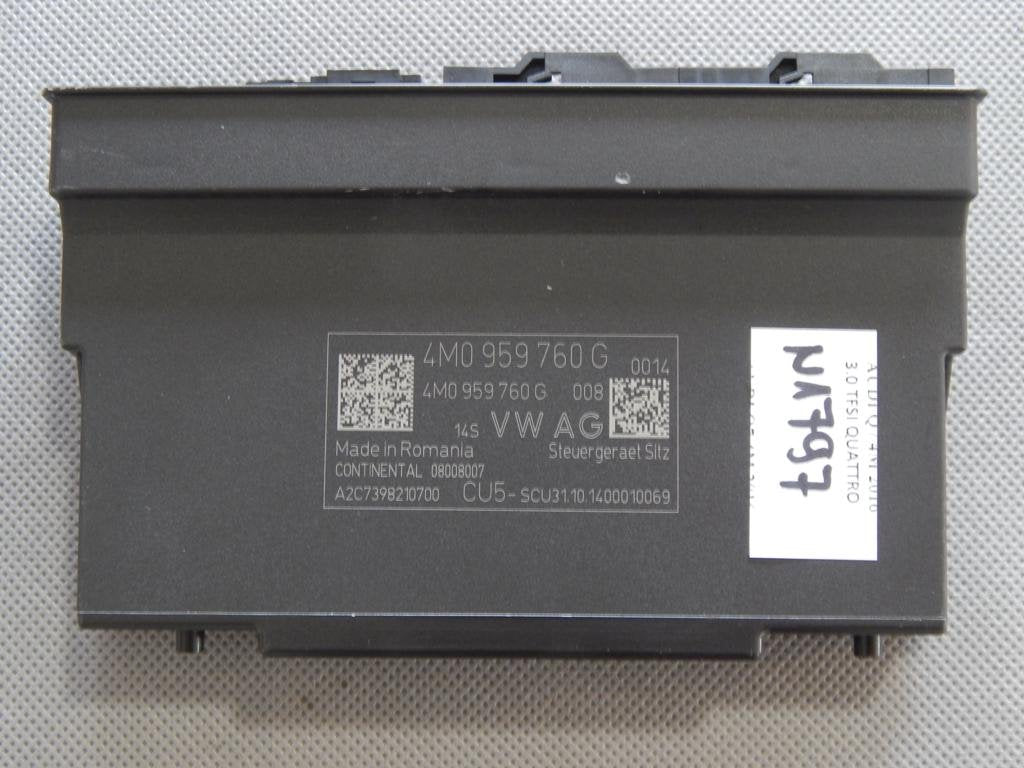 AUDI Q7 4M 3.0 TFSI SEAT CONTROLLER 4M0959760G