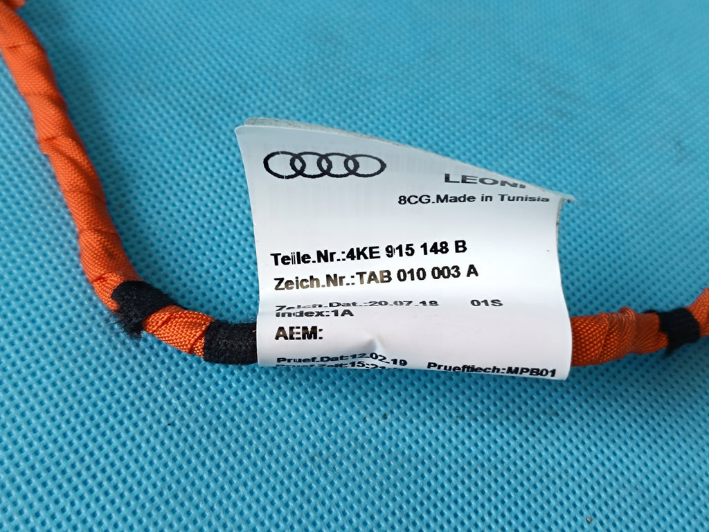 AUDI Q8 E-TRON 55 QUATTRO 300KW 19R HARNESS HIGH VOLT CABLE 4KE915148B