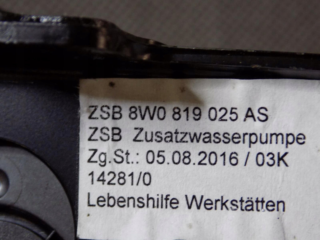 AUDI RS5 8W ADDITIONAL WATER PUMP 8W0819025AS