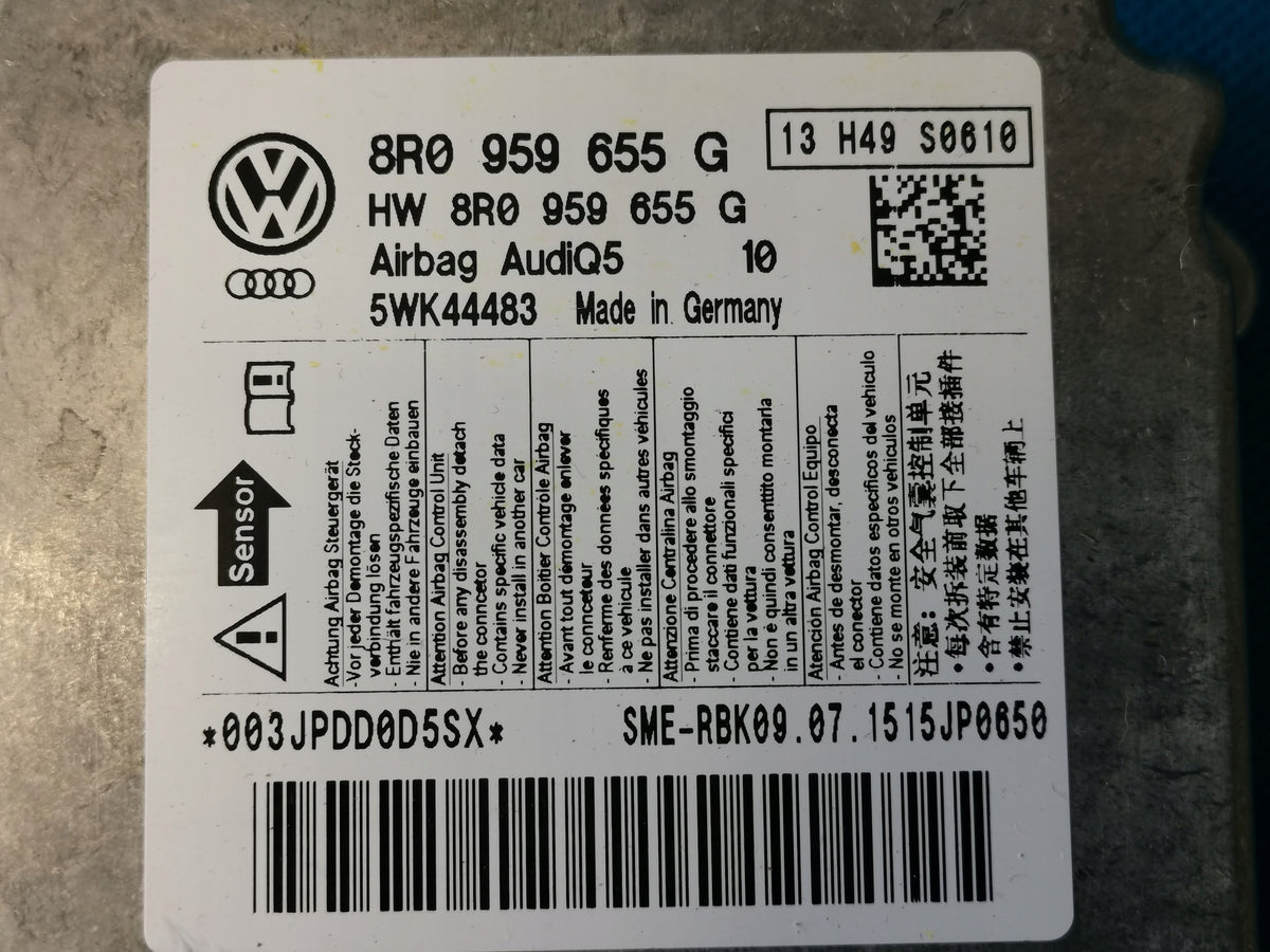 AUDI SQ5 Q5 8R LIFT 2016R 3.0TDI MODULE CONTROLLER SENSOR AIRBAG 8R0959655G