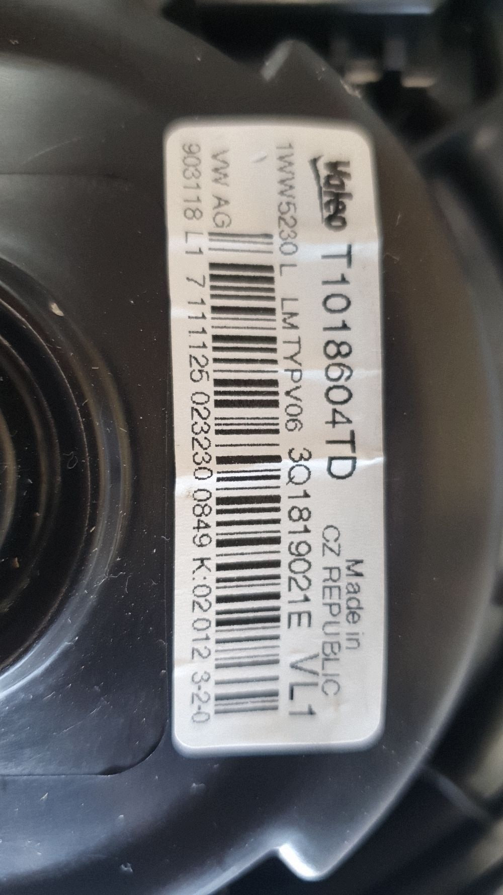 Audi A3 8Y Air supply blower 3Q1819021E
