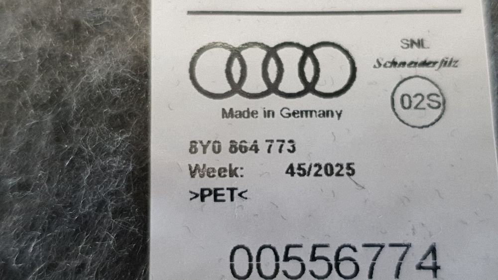 Audi A3 8Y soundproofing wheel arch 8Y0864773