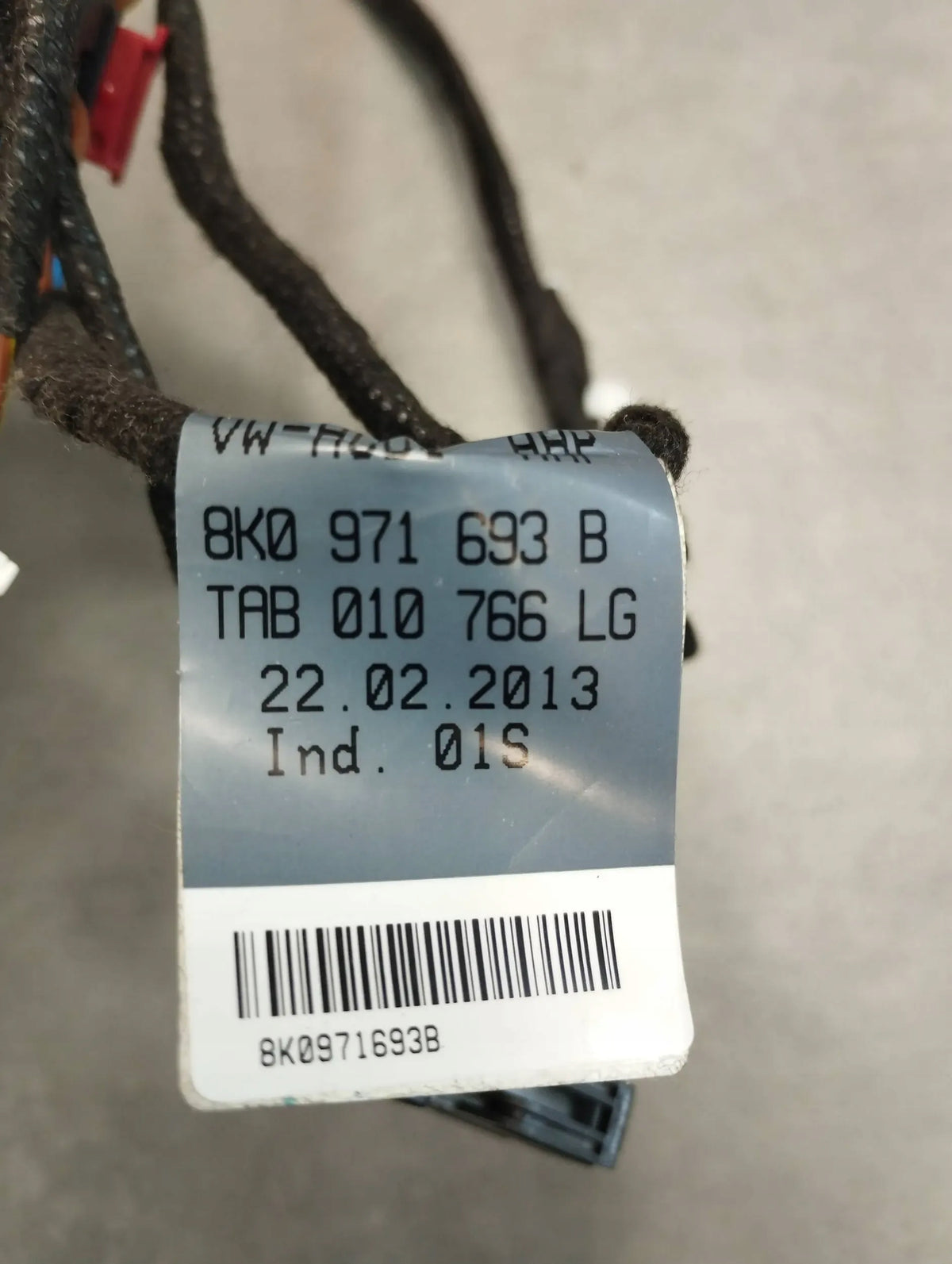 Audi A5 8T UPHOLSTERY DOOR HARNESS RIGHT REAR 8K0971693B