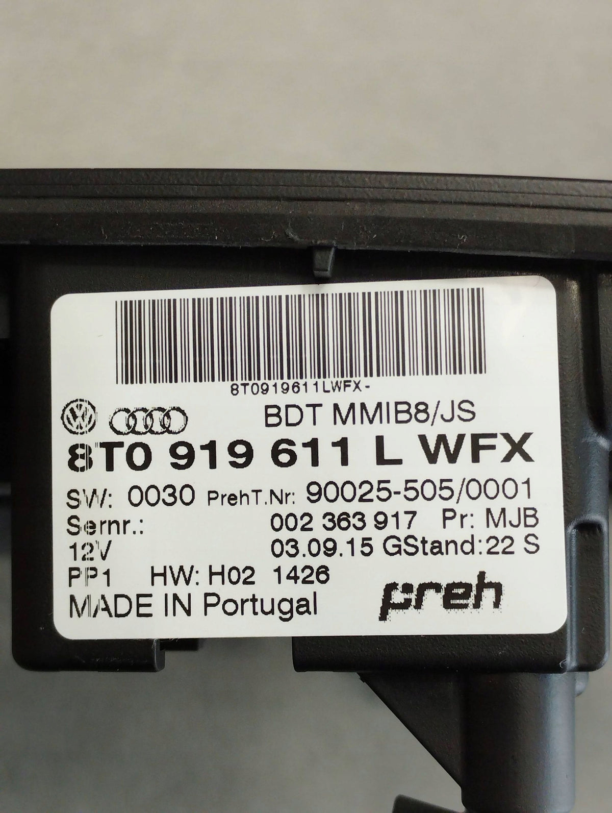 Audi A5 8t PANEL MMI SWITCH 8T0919611L